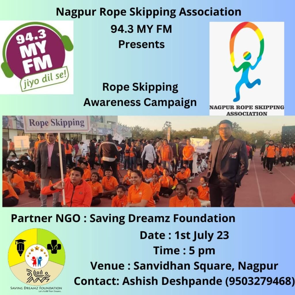 Rope Skipping Awareness Campaign, 1 July 2023 — Jump Rope Sports Association Nagpur