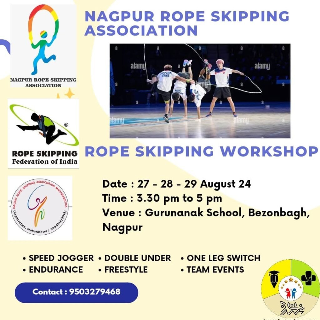 Rope Skipping Workshop – Gurunanak School, 27 August 2024 — Jump Rope Sports Association Nagpur